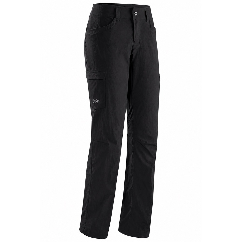 Arcteryx Womens Parapet Pant Size 8 Inseam 32 Black Hiking Cargo Trousers